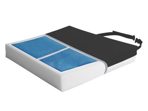 Cushion Econo Foam Gel with Straps 18"Wx18"Dx3"