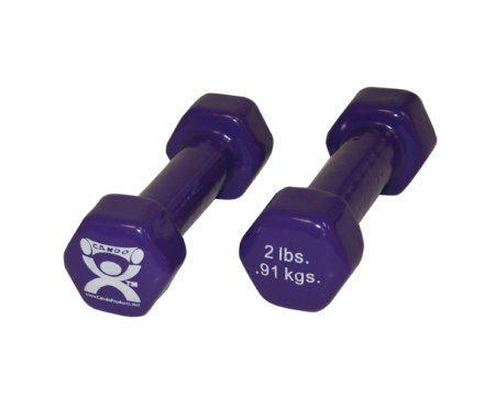 CanDo Vinyl-coated Iron Dumbbells Violet - 2ea/pk
