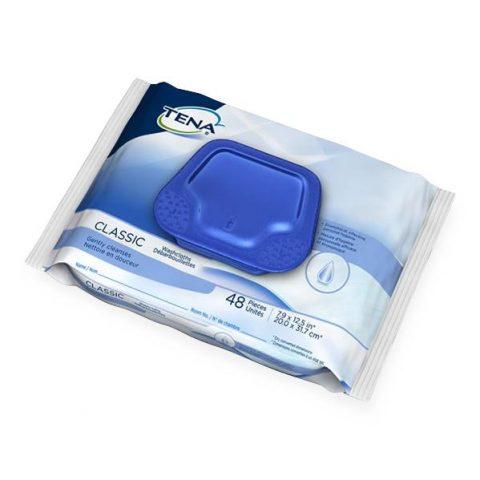 TENA Classic Washcloth 7.9"x 12.5" Soft Pack Snap Top - 48ea/pk 12pk/cs