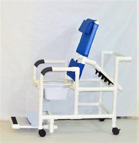 Deluxe Reclining Shower/Commode Chair W/Pail 24"W
