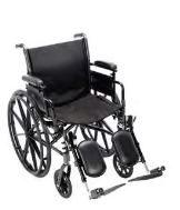 16" K3 Wheelchair W/Removable Adjustable-Height Desk Arms & Elevating Leg Rests 300lb Wt-Cap