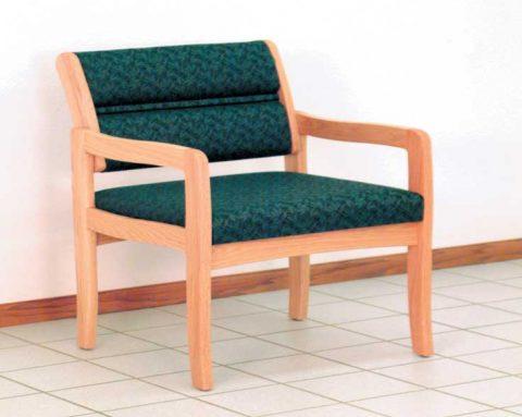 Bariatric Chair Standard Leg 800Lb Cap Mahogany Frame Finish Vinyl Mocha