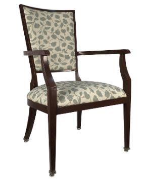 Hugo NS Arm Chair Finish F10 Back Fabric: Burch Riddle Terracotta Seat: Burch Prodigy Espresso