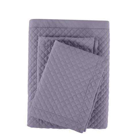 Radiance Twin Fitted Coverlet 65"x 95" Grey - 4ea/cs