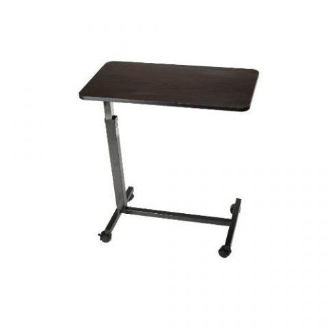 Overbed Table Silver w/ Mahogany