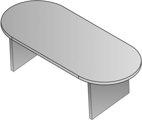 Conference Table 72"x 36" Oval Slate Gray