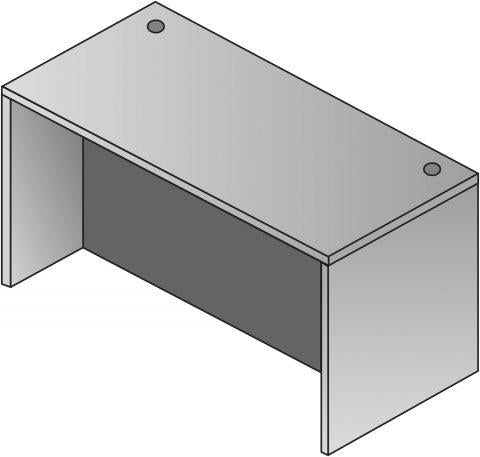 Desk Shell 71"x 36" Slate Gray
