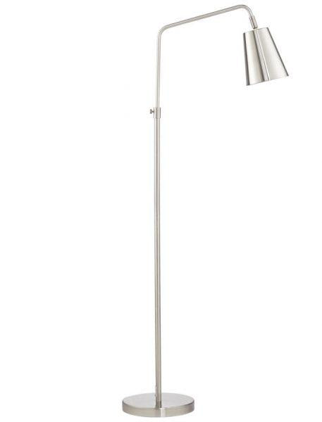 Floor Lamp Downbridge Metal Brushed Steel