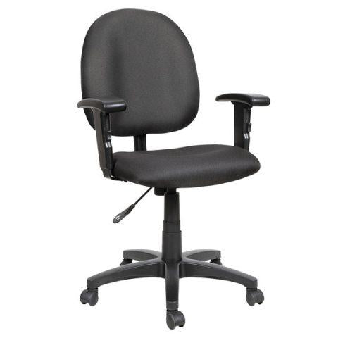 Chair Alera Essentia Series Swivel Task w/Adjustable Arms 275lb Cap Black Seat/Back/Base