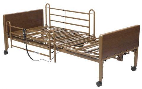 Semi-Electric Hi/Lo Bed w/ Half Side Rails & Mattress 84"