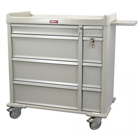 Punch Card Medication Cart w/ Lock on Cabinate Dual Column Cart