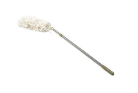Overhead Duster 51" w/ Angled Head Launderable Head Extension Handle Gray