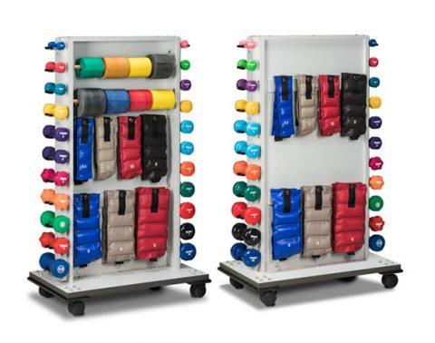 Mobile Rack for Cuff Weight Dumbbell and Band