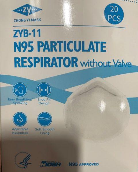 Face Mask NIOSH N95 w/o Valve