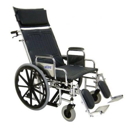 Reclining Wheelchair 24"W x 20"D Elevating Leg Rest