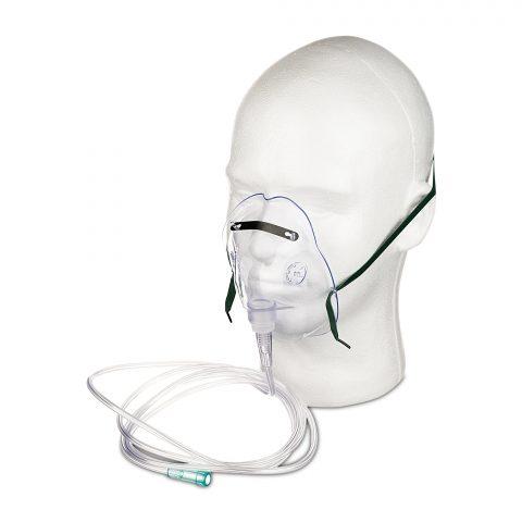 Life Oxygen Mask Medium-Concentration w/7' (2.1m) Tubing Standard Connector Adult
