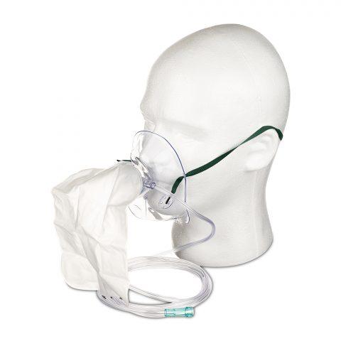 Life Non-Rebreather Mask w/ 7' (2.1m) Tubing 750ml Bag Std Cnnctr Adult