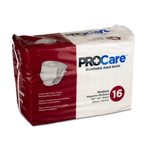 ProCare Breathable Adult Brief Medium 32"- 44" - 16ea/pk 6pk/cs