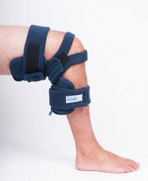 Comfy Locking Pull Ring Knee Orthosis Adult Dark Blue