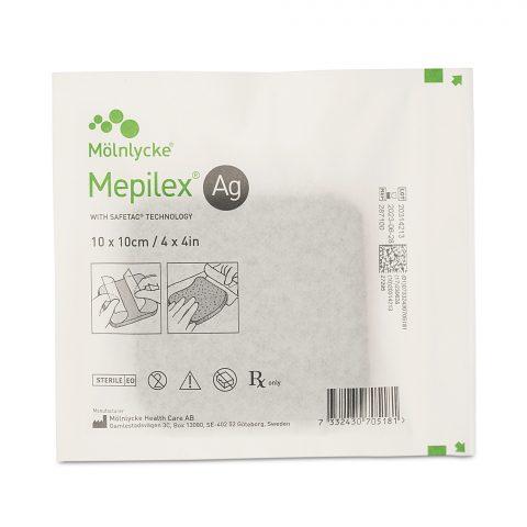 Mepilex AG, 4"x4" Silicone Foam Dressing 5ea/bx 14bx/cs