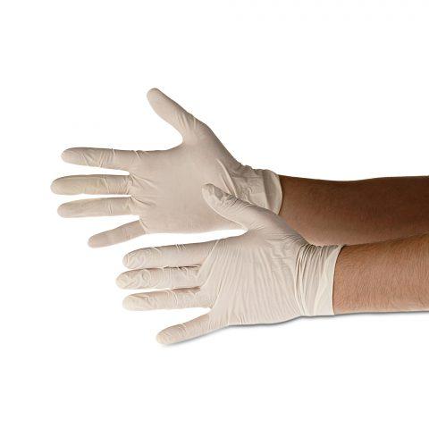 Gloves, Latex, Exam, PF, Medium, 100ea/bx 10bx/cs