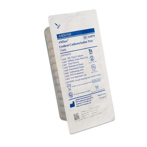 Catheter Insert Tray, Urethral, w/14fr PVC Vinyl Cath & PVP Swab. 20ea/cs