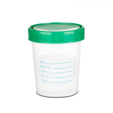Specimen Container W/Lid & Patient Label, Sterile, 4oz.