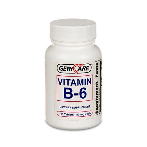 Vitamin B-6 50mg Tabs 100's