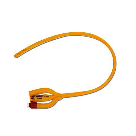 Foley Catheter, Silicone Coated Latex, 3-way 5cc 18fr 10/bx
