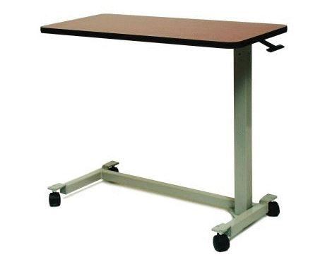 Overbed Table Laminate Windsor Mahogany Low Base 27 3/4"-40"