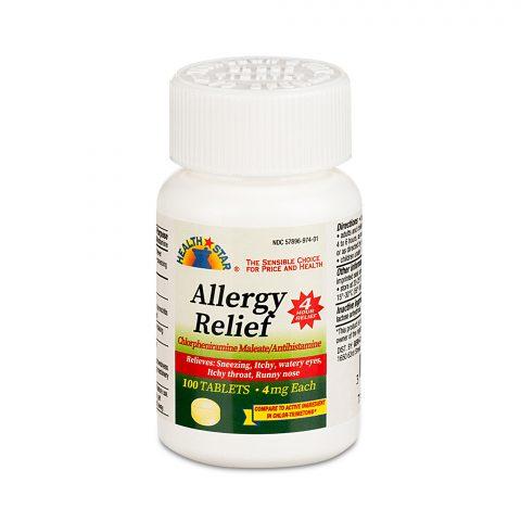 Chlor-Trimeton (Chlorpheniramine) Allergy Tabs, 4mg. Gen. 100's Each