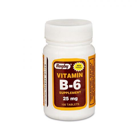 Vitamin B-6 25mg Tabs 100's