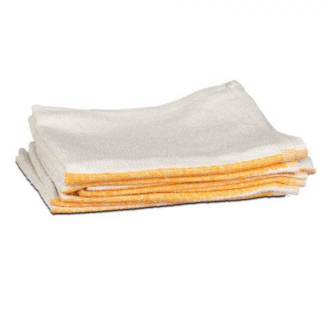 Bar Mop Terry White with Gold Center Stripe 32oz 4dz/pk