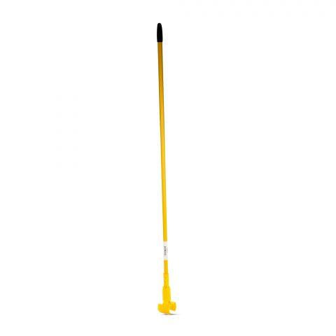 Plastic Jaws Mop Handle, Wet, for 5 Wide Mop Heads Aluminum Handle Yellow 60"