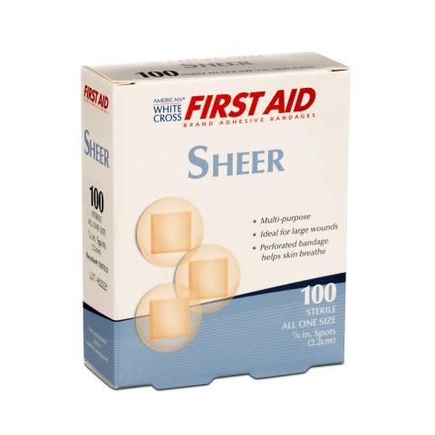 Band Aids Sheer Spots 7/8" - 100ea/bx 24bx/cs