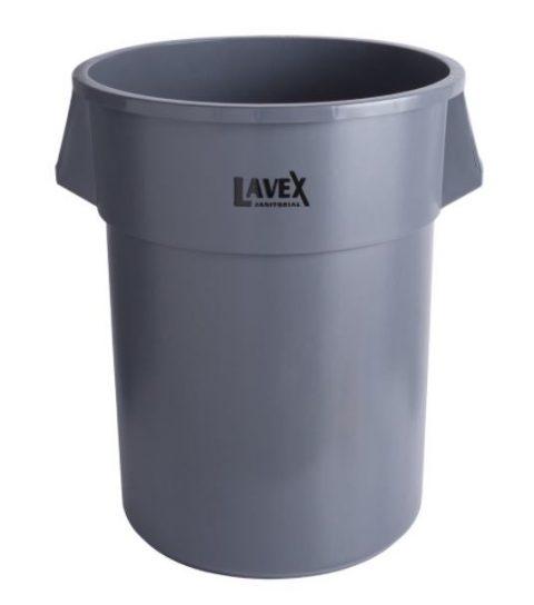 Lavex Janitorial Commercial Trash Can 55 Gal Gray Round