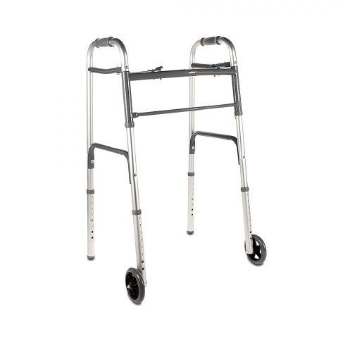 Walker Adult With Wheels Aluminum 350lb Capacity - 4ea/cs