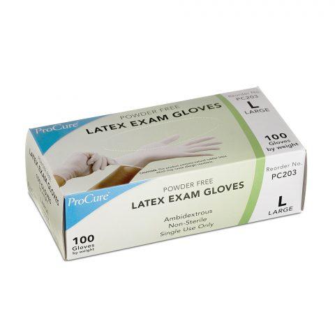 Gloves, Latex, Exam, PF, Large, 100ea/bx 10bx/cs