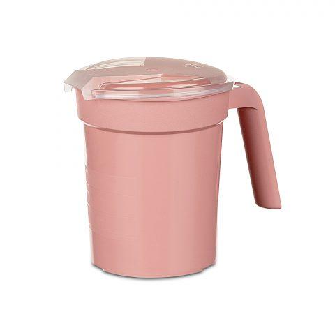 Carafe, W/Handle & Lid, Mauve 32oz