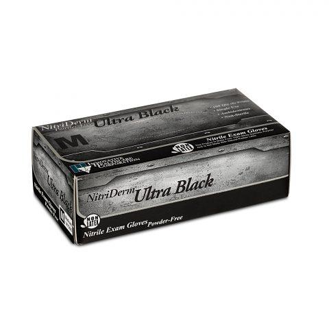 NitriDerm Ultra Black Nitrile Exam Gloves Non-Sterile Powder Free Medium - 100ea/bx 10bx/cs