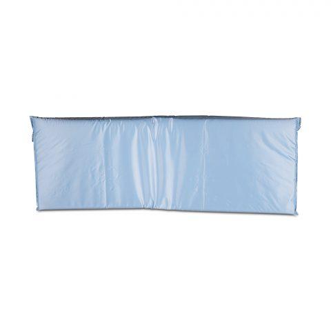 Side Rail Bed Pads, Vinyl, Half Rail 14"x38", Blue w/ Straps