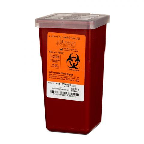 Sharps Container, 1qt., Red 72ea/cs