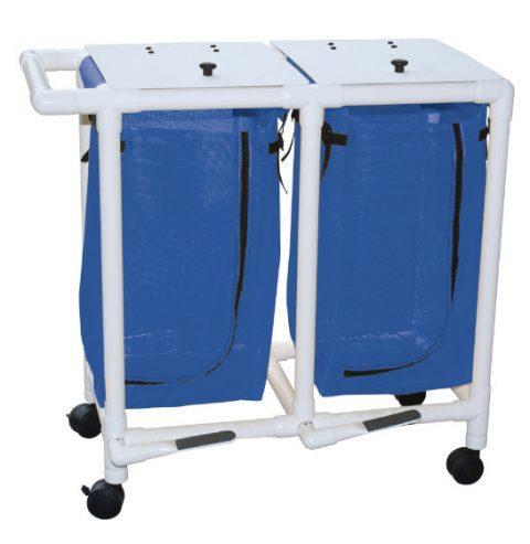Hamper Double Mesh Bags 23Gallon w/ Zipper Opening Handle Foot Pedal