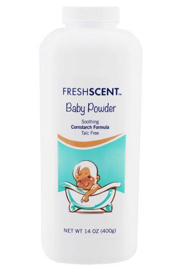 Freshscent 14oz Talc-Free Baby Powder - 24ea/cs