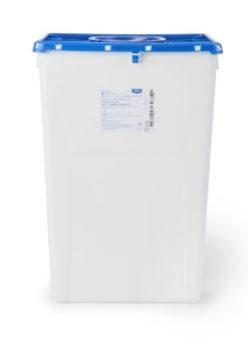 Pharmaceutical Waste Container White w/Blue Lid 18gal
