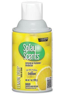 Champion Metered Air Freshener Refill Lemon 7oz Aerosol Spray - 12ea/cs
