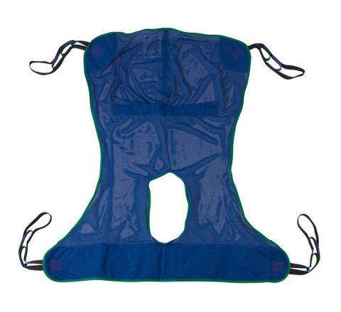 Sling Full-Body Mesh Polyester w/ Commode Opening Large 600lbs Capacity