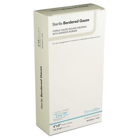 Bordered Gauze Island Sterile 4"x8"