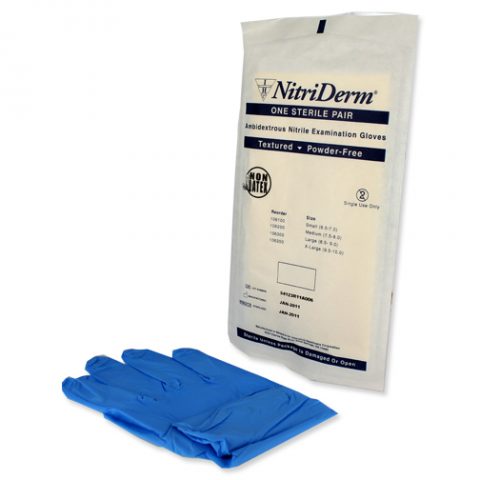 Gloves, Nitrile, Sterile, PF, Small, Pairs 50pr/bx-4bx/cs